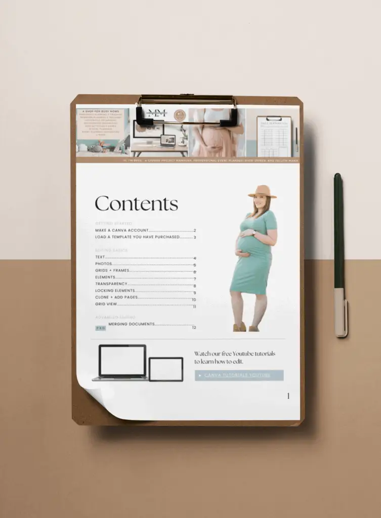 Preview of the Canva Quick Start Guide PDF. Canva how to guide.