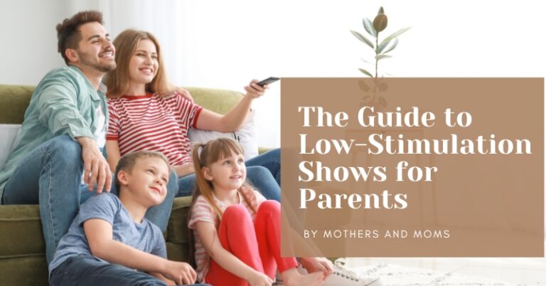 A family watching low-stimulation tv together. A guide for parents and families.